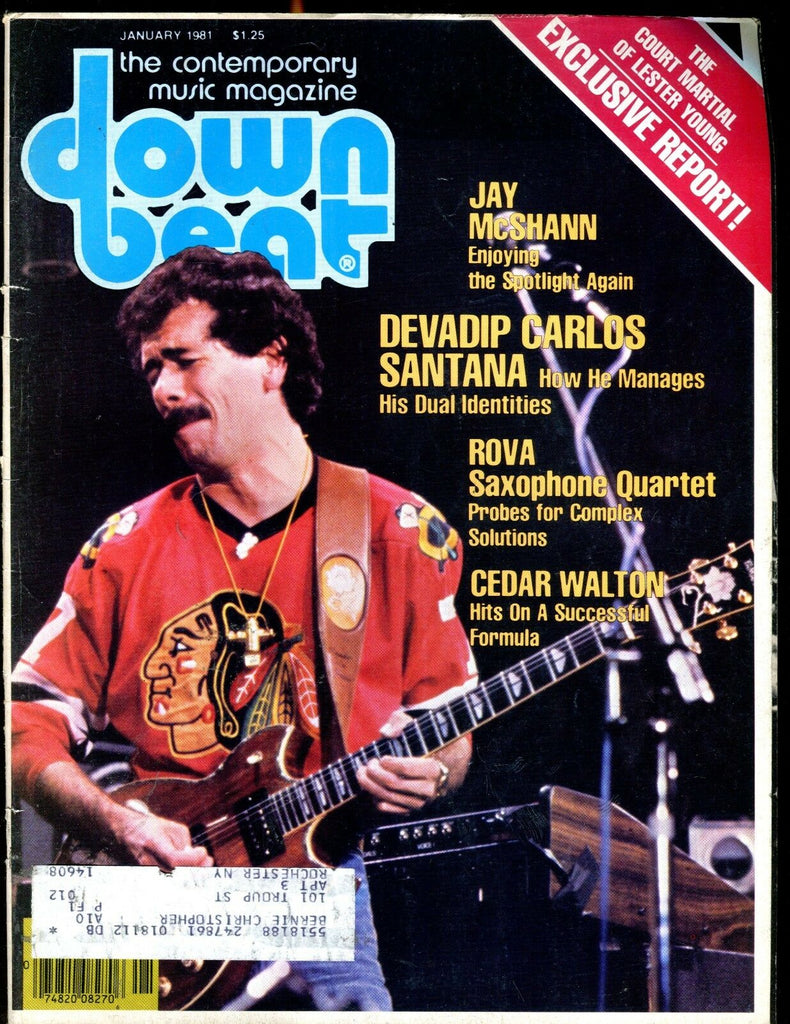 Down Beat Magazine January 1981 Carlos Santana VG w/ML 121116jhe