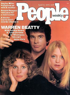 People Magazine April 14 1975 Warren Beatty Goldie Hawn EX 012016jhe