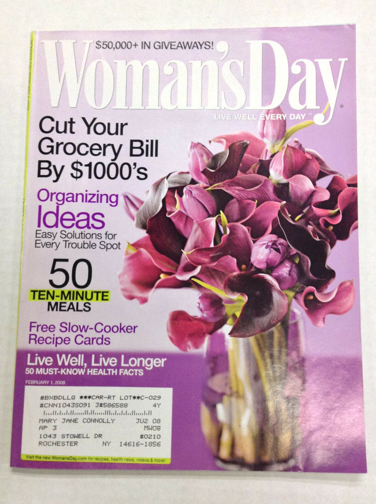Woman's Day Magazine Cut Your Grocery Bill February 1, 2008 020817RH