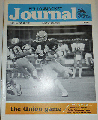 Yellow Jacket Journal Magazine The Union Game September 1986 010215R