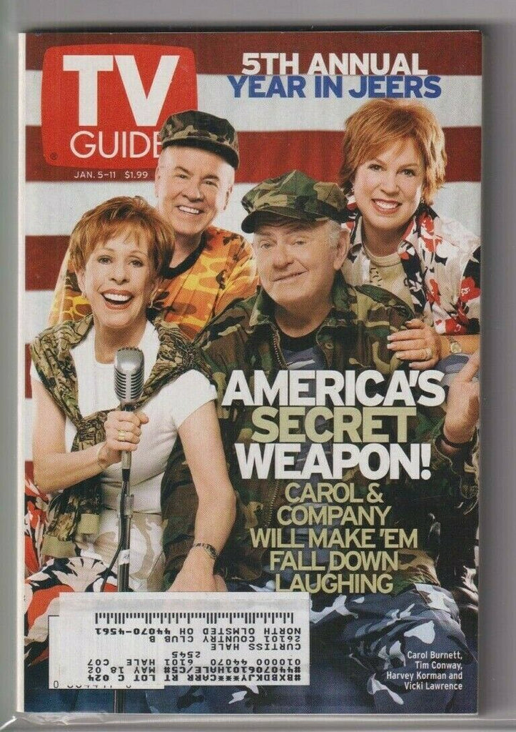 CLEV Metro Ed. Tv Guide Carol Burnett Tim Conway January 5-11, 2002 111619nonr