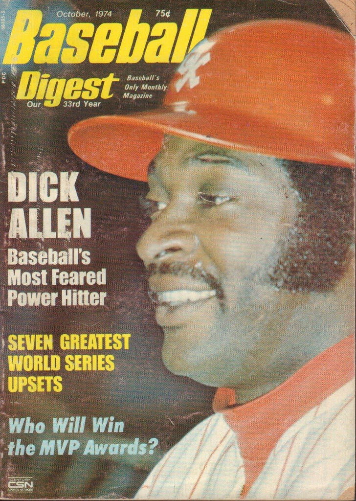 Baseball Digest Magazine October 1974 Dick Allen 081617nonjhe