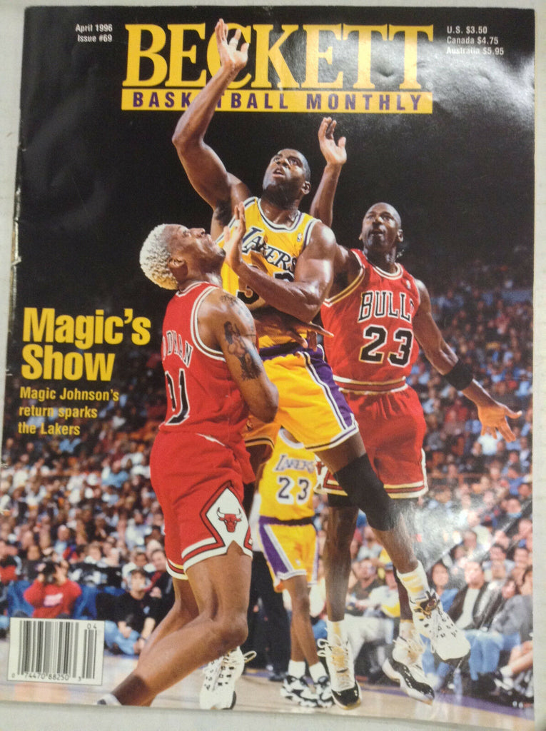 Beckett Magazine Magic Johnson Returns To Lakers April 1996 060117nonr