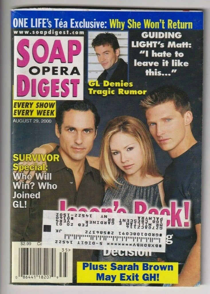Soap Opera Digest Mag General Hospital Sarah Brown August 29, 2000 111619nonr2