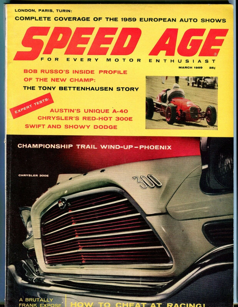 Speed Age Magazine March 1959 Bob Russo EX No ML 052117nonjhe