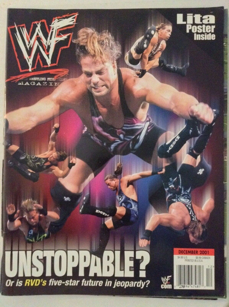 WWF Magazine Rob Van Dam Lita Poster Included December 2001 022019nonrh