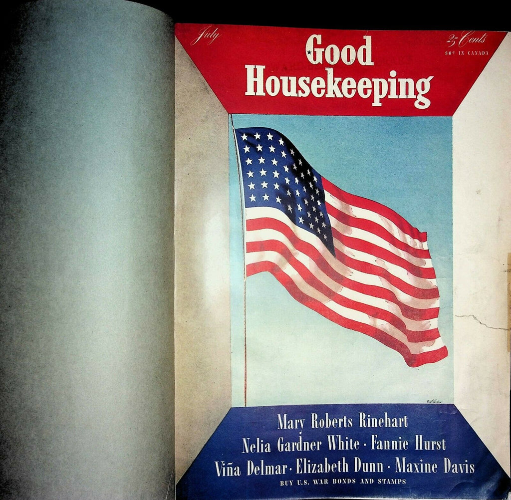 Good Housekeeping July-Dec 1942 6 Monthly Issues Bound Vintage Ads! 021920AME2