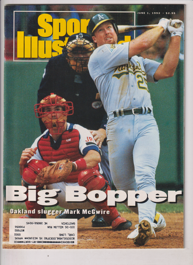 Sports Illustrated Mark McGwire Oakland Slugger June 1, 1992 011820nonr