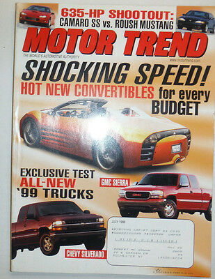 Motor Trend Magazine Hot New Convertibles July 1998 012115R