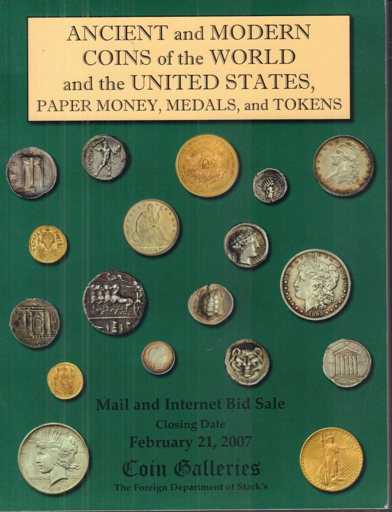 Ancient & Modern Coins Of The World Auction Catalog February 2007 031318nonr