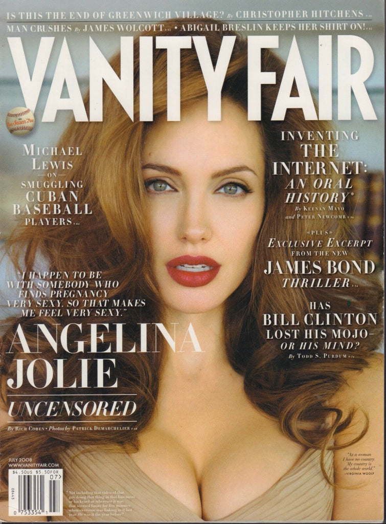 Vanity Fair July 2008 Angelina Jolie Michael Lewis Bill Clinton 012519DBE