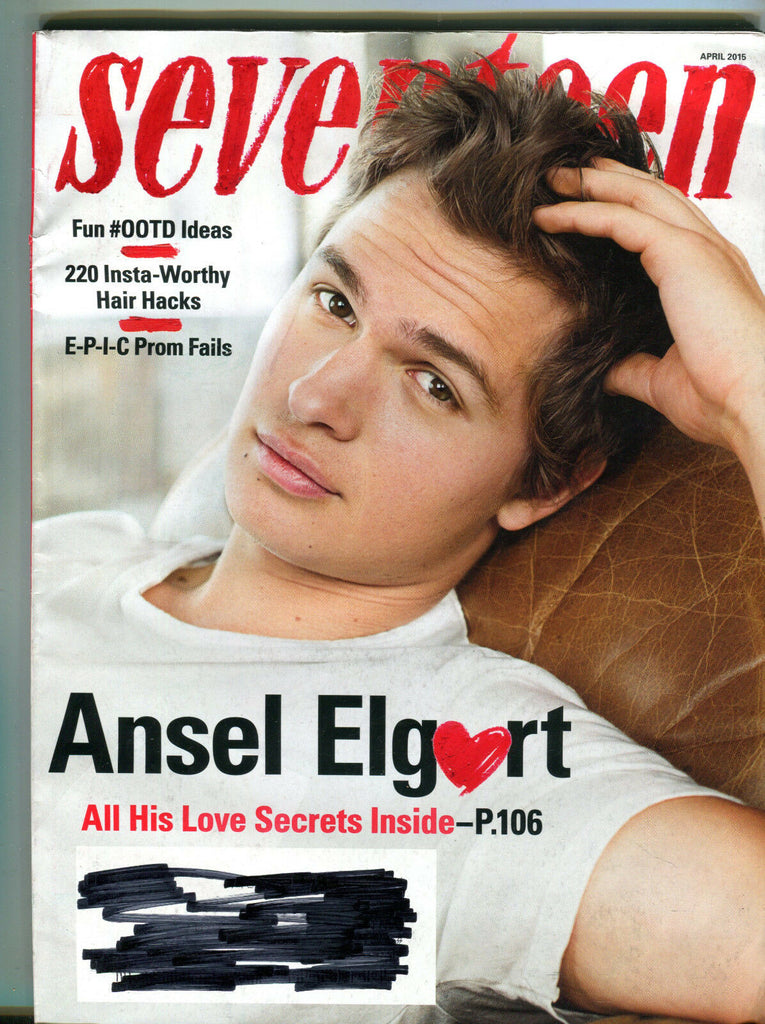 Seventeen Magazine April 2015 Ansel Elgort EX 052016jhe