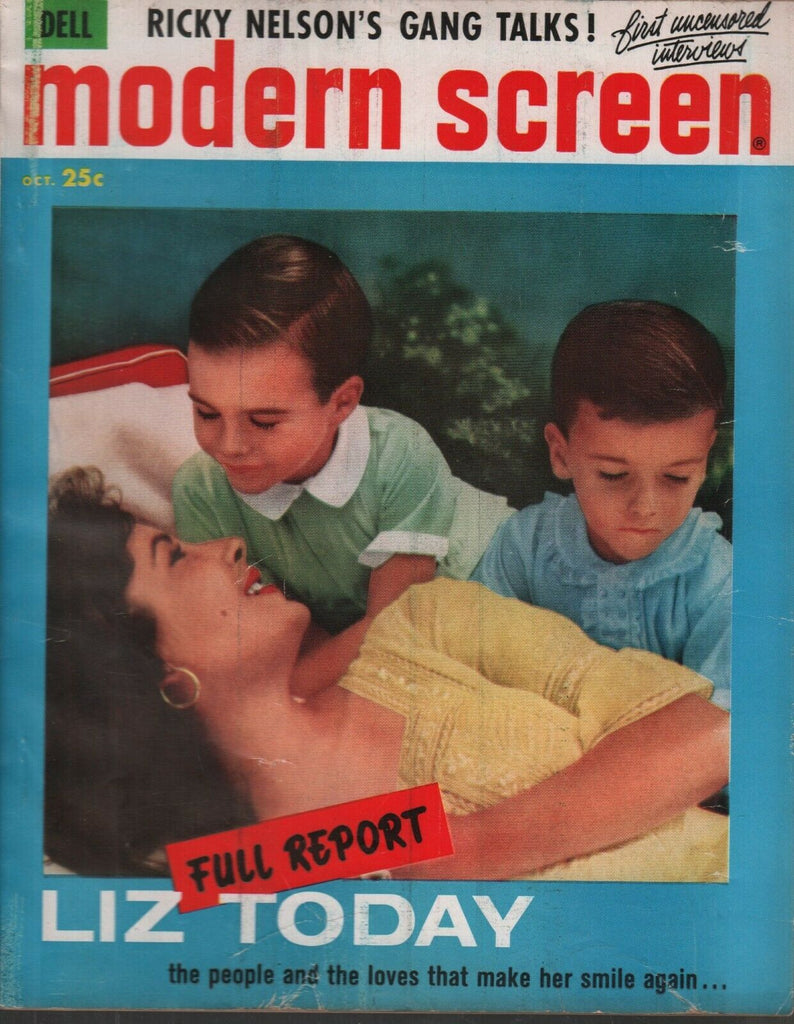 Modern Screen October 1958 Ricky Nelson Elizabeth Taylor 110119AME