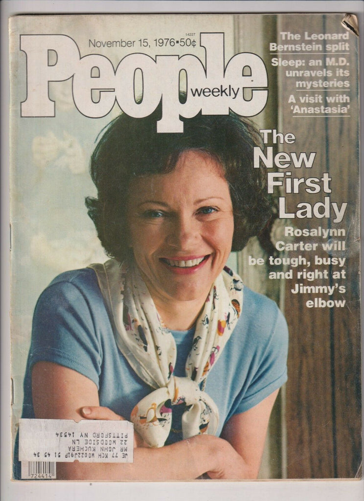 People Weekly Mag Rosalynn Carter Jimmy Carter November 15, 1976 111519nonr