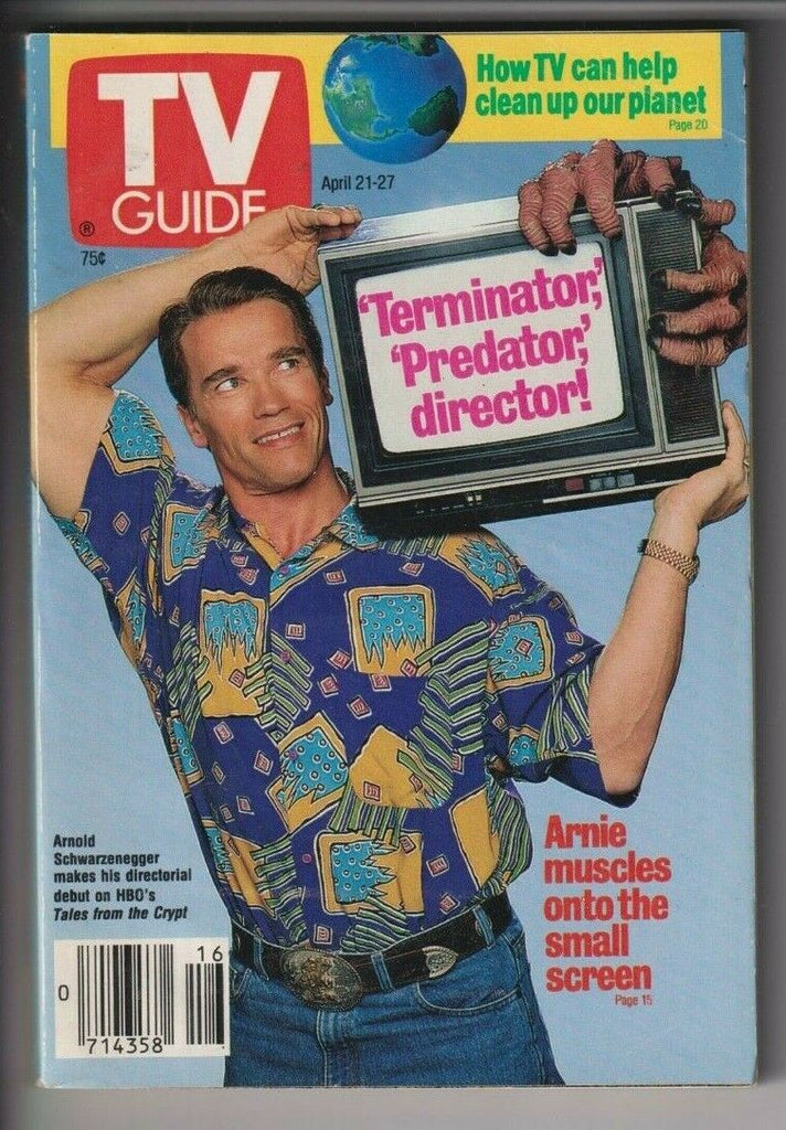 Tv Guide Mag Arnold Schwarzenegger April 21-27, 1990 111019nonr