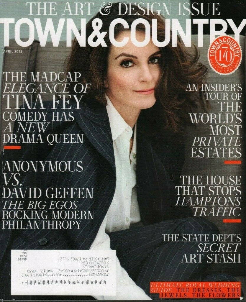 Town & Country April 2016 Tina Fey David Geffen w/ML 071219DBE