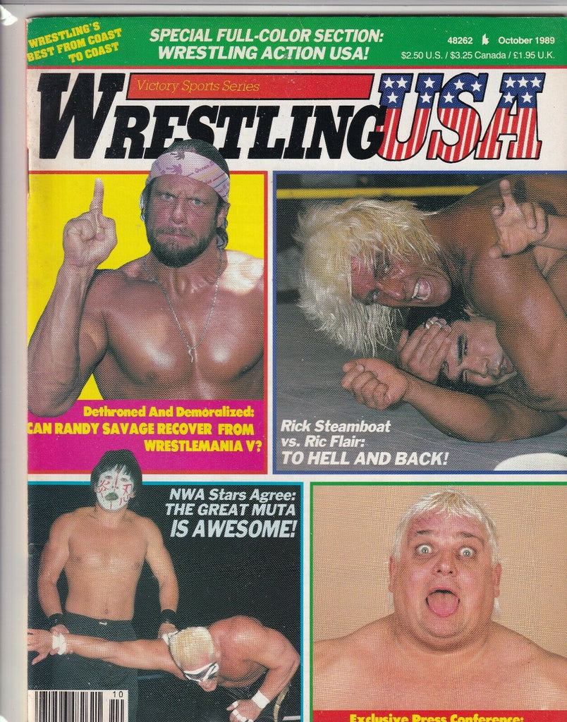 Wrestling USA Magazine Randy Savage Rick Steamboat October 1989 062319nonr