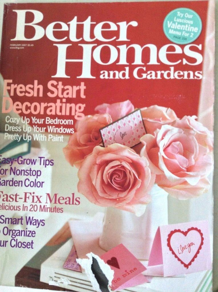 Better Homes And Gardens Magazine Fresh Start Decore February 2007 082017nonrh3