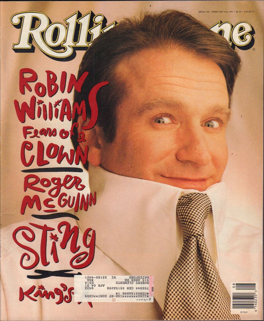 Rolling Stone February 21 1991 Robin Williams Fears of a Clown 122616DBE