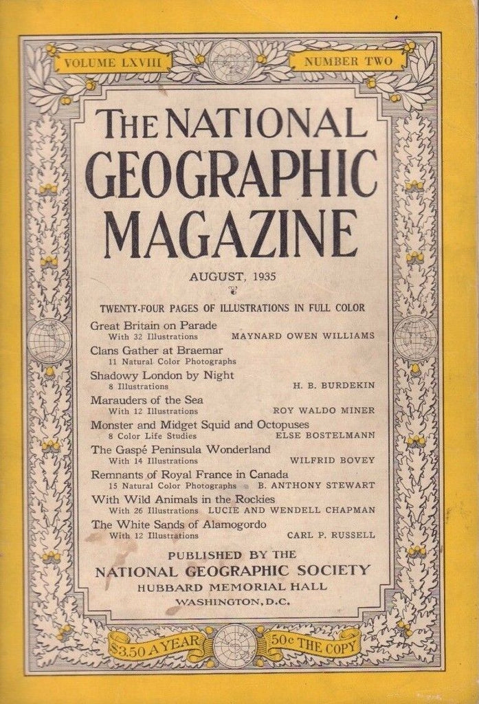 National Geographic August 1935 w/ Vintage Coke Ad 020817DBE