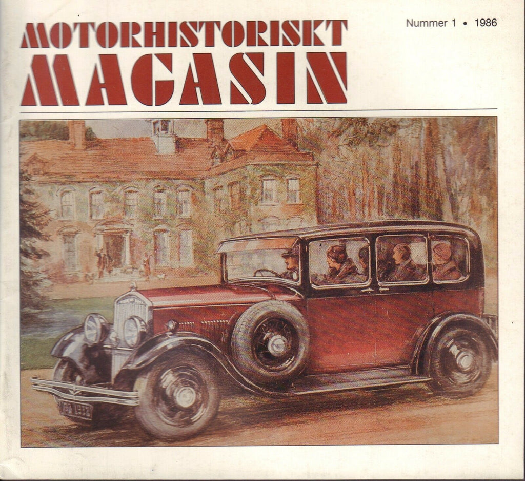 Motorhistoriskt Magasin Swedish Car Magazine #1 1986 Kungsgatan '67 031617nonDBE