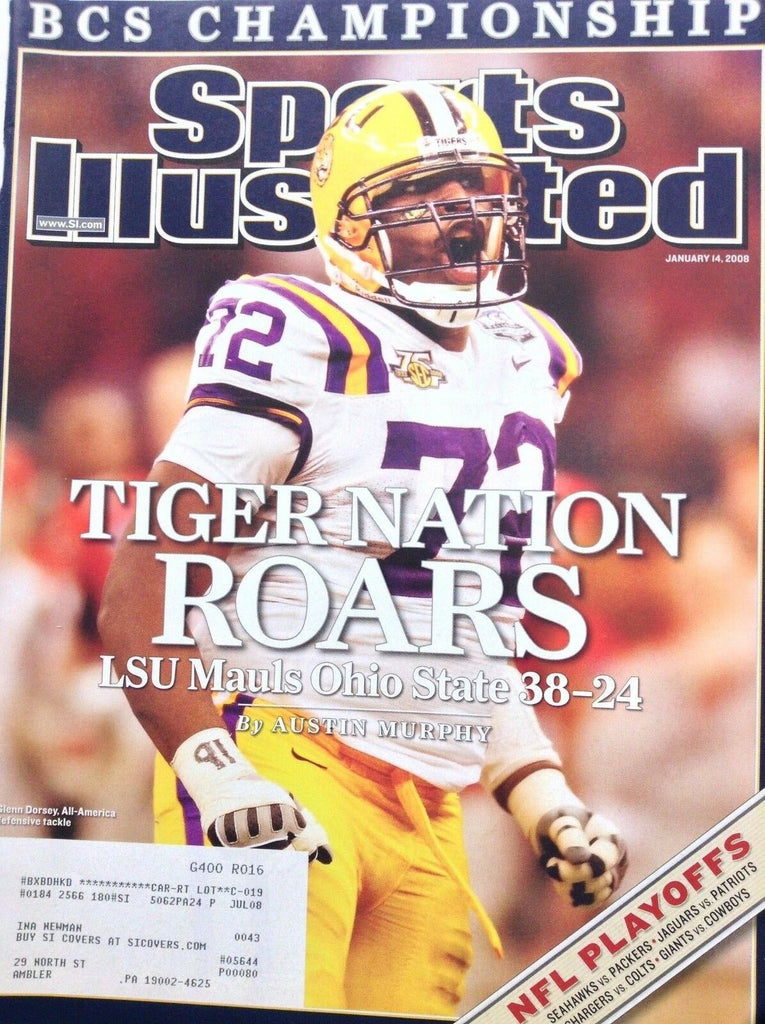 Sports Illustrated Magazine LSU Glenn Dorsey January 14, 2008 091417nonrh3