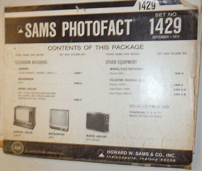 Sams Photofact Magazine Chassis M2505-1 Broadmoor No.1429 September 1974 022415r