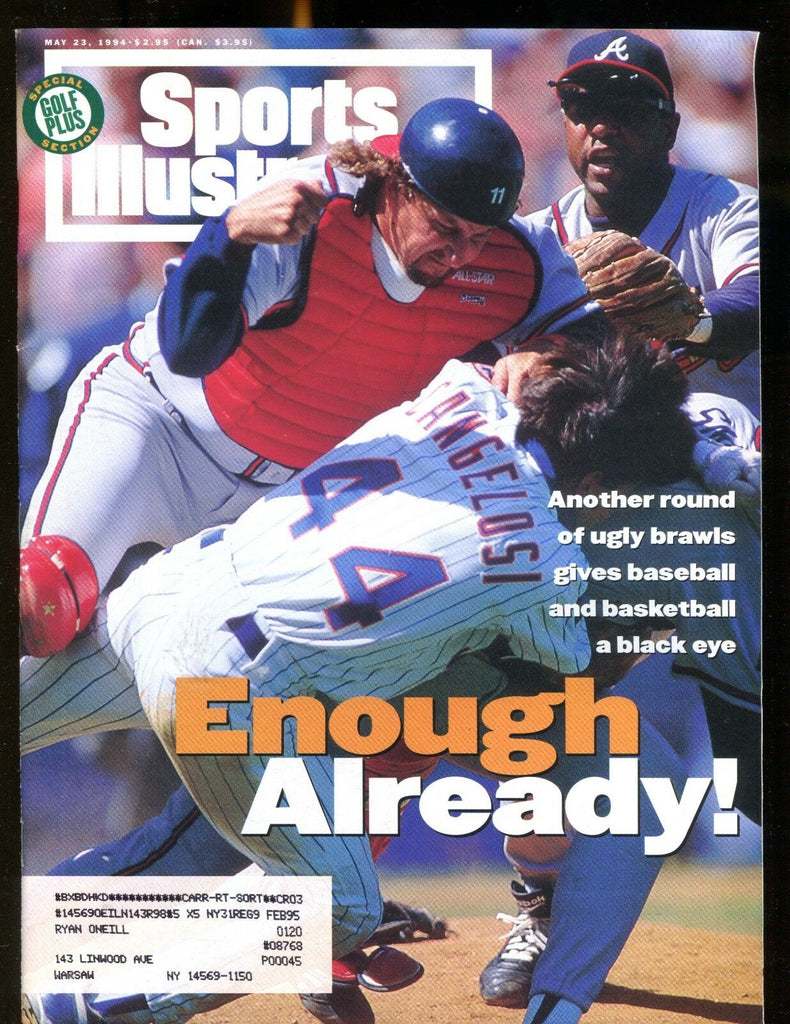 Sports Illustrated Magazine May 23 1994 Baseball Brawls EX w/ML 013117jhe