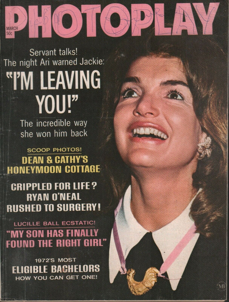 Photoplay March 1972 Jackie Kennedy Onassis Lucille Ball 072219AME