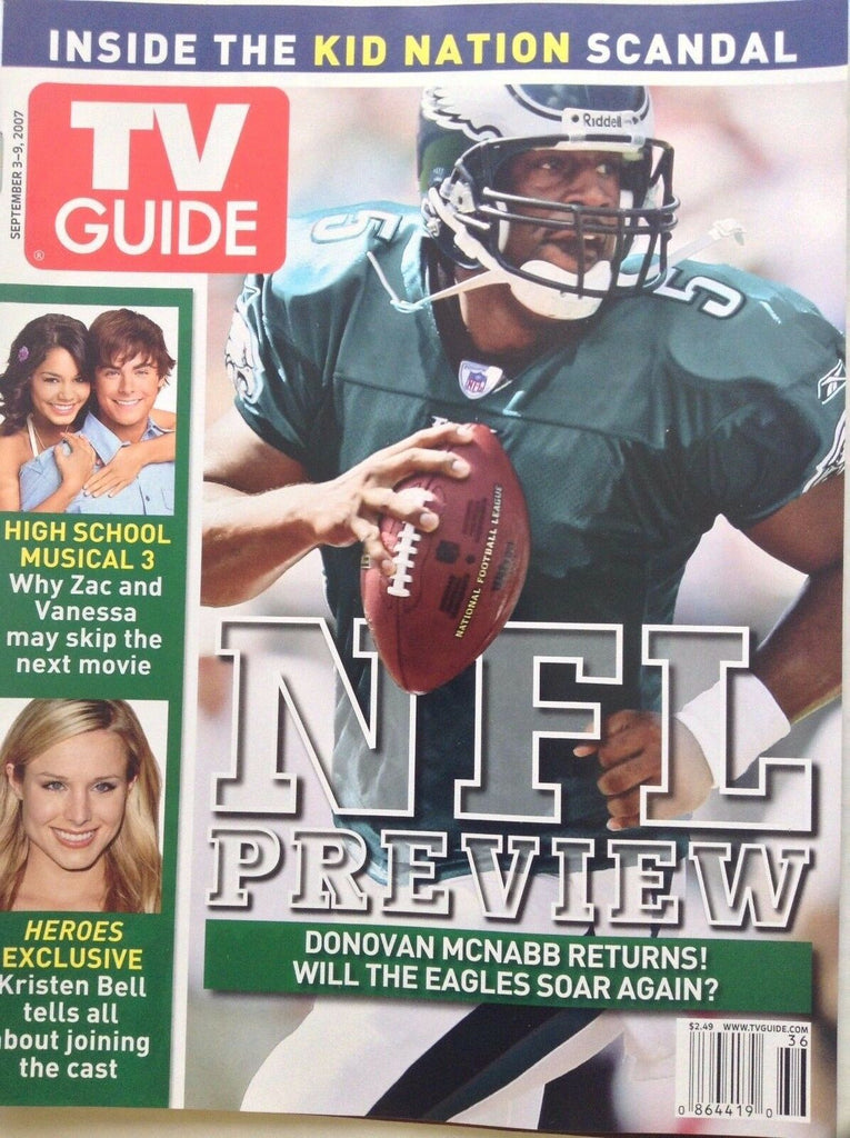 Tv Guide Magazine NFL Preview Donovan McNabb September 9, 2007 091417nonrh