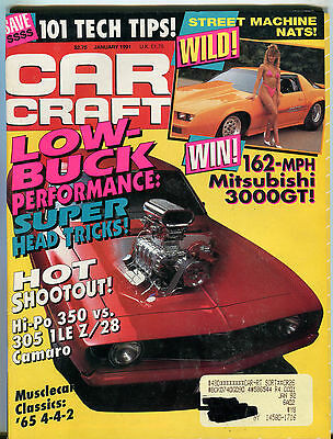 Car Craft Magazine January 1991 Low-Buck Performance VGEX 032816jhe
