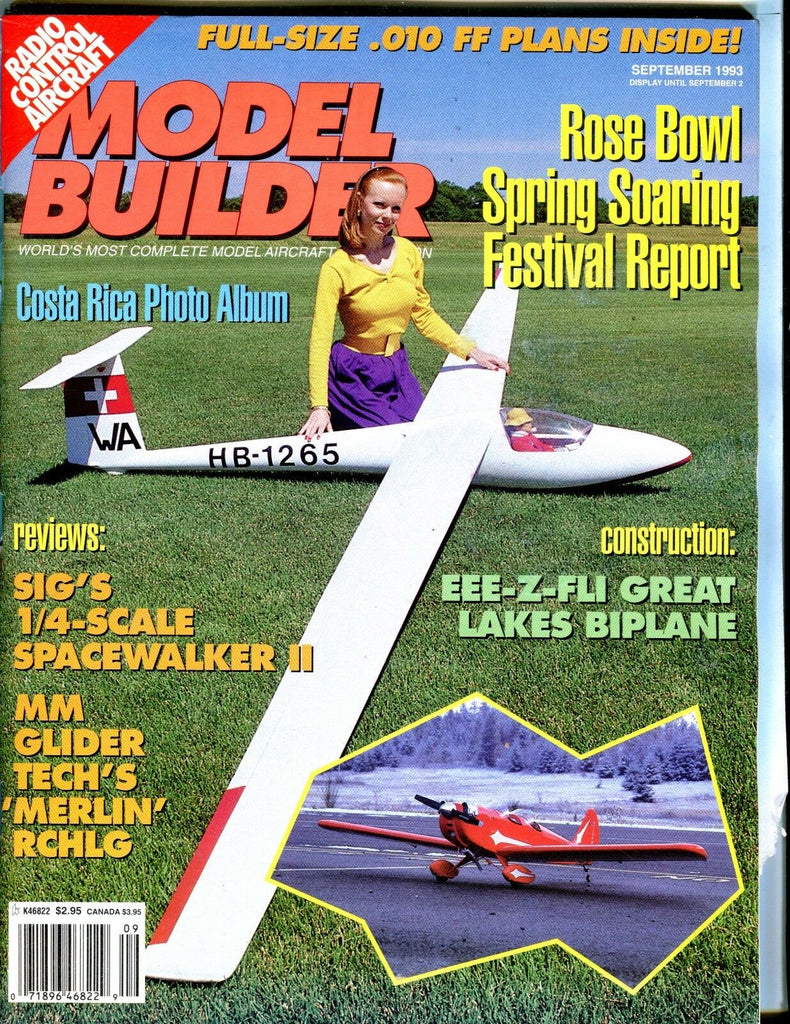 Model Builder Magazine September 1993 Great Lakes Biplane EX 041017nonjhe