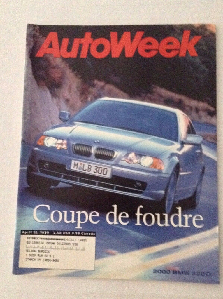 Autoweek Magazine 2000 BMW 328Ci April 12, 1999 020117RH