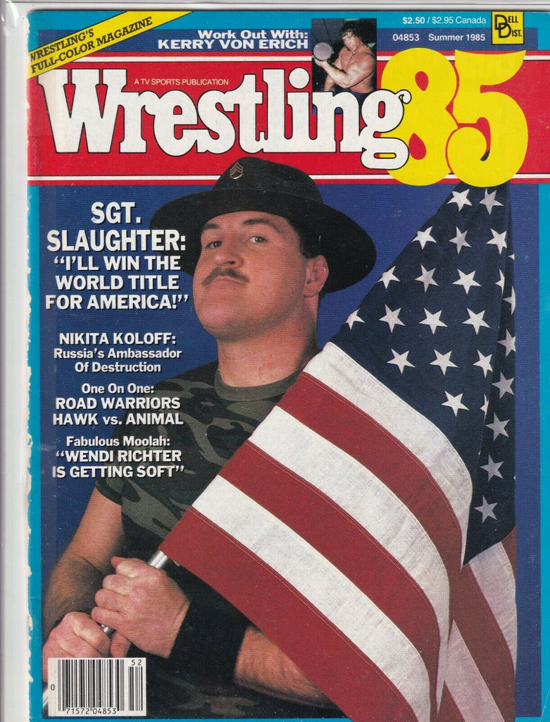 Wrestling Magazine Sgt.Slaughter Nikita Koloff Summer 1985 061819nonr