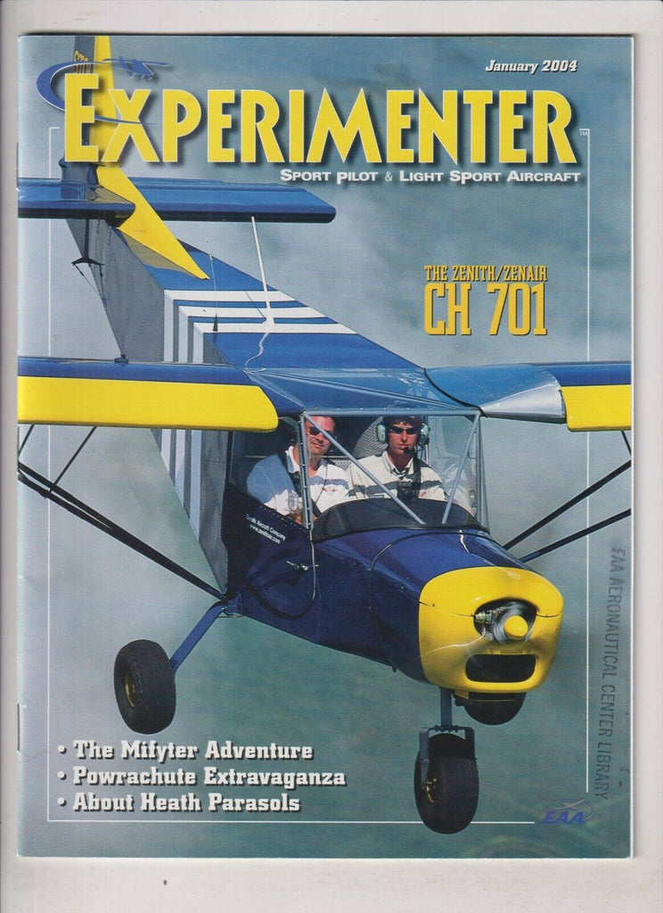 Experimenter Aviation Mag The Zenith/Zenair CH 701 January 2004 040420nonrh