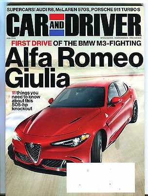 Car And Driver Magazine August 2016 Alfa Romeo Giulia EX 072216jhe