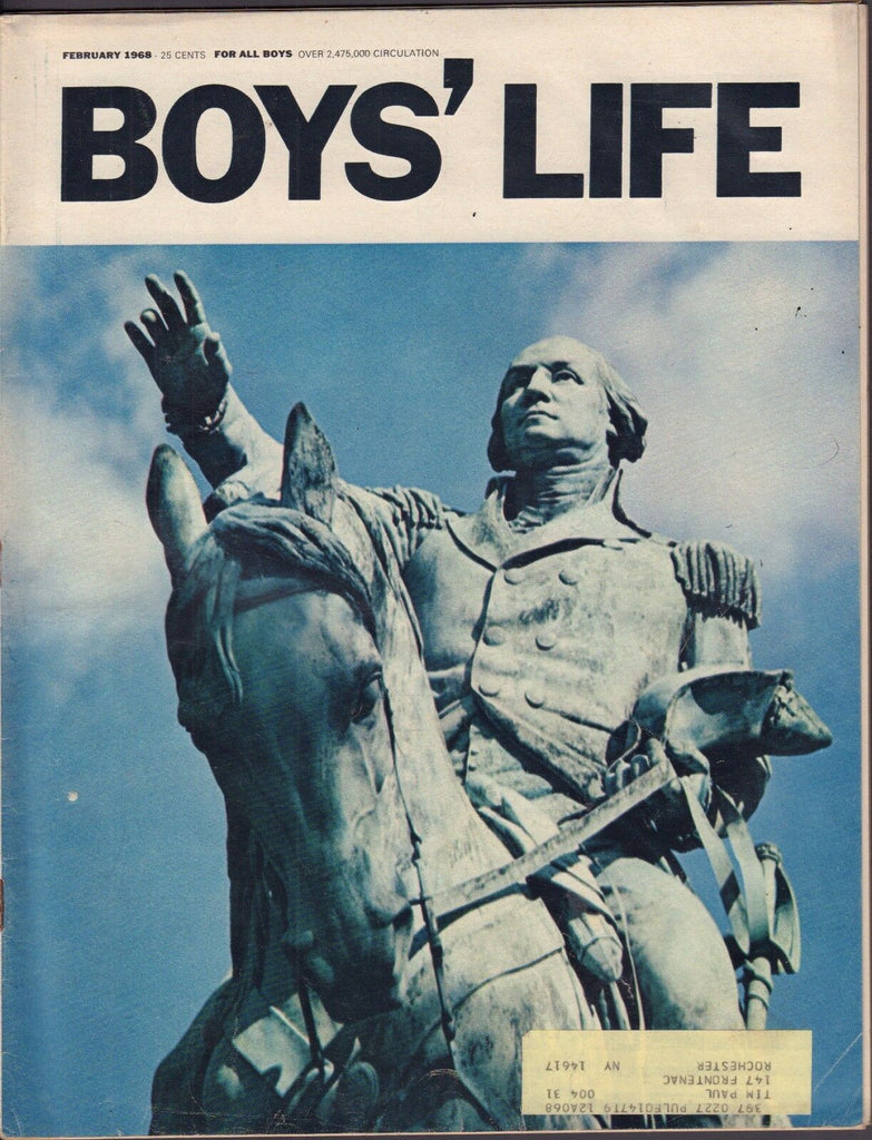 Boy's Life February 1968 George Washington w/ML 011617DBE
