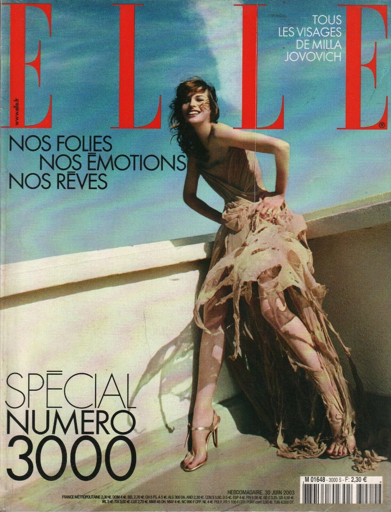 Elle French Fashion Magazine June 30 2003 Milla Jovovich 091420ame