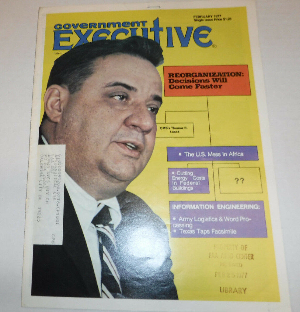 Government Executive Magazine OMB's Thomas B. Lance February 1977 FAL 102016R