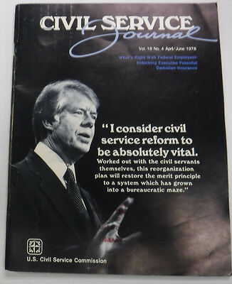Civil Service Journal Magazine Jimmy Carter April/June 1978 081515R