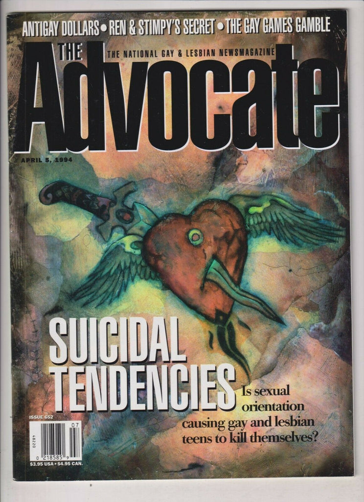 The Advocate Gay Interest Mag Suicide In Gays April 5, 1994 031220nonr