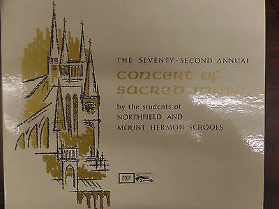 THE 72 CONCERT OF SACRED MUSIC NORTHFIELD AND MT HERMON 33 RPM EX+ 111115 TLJ