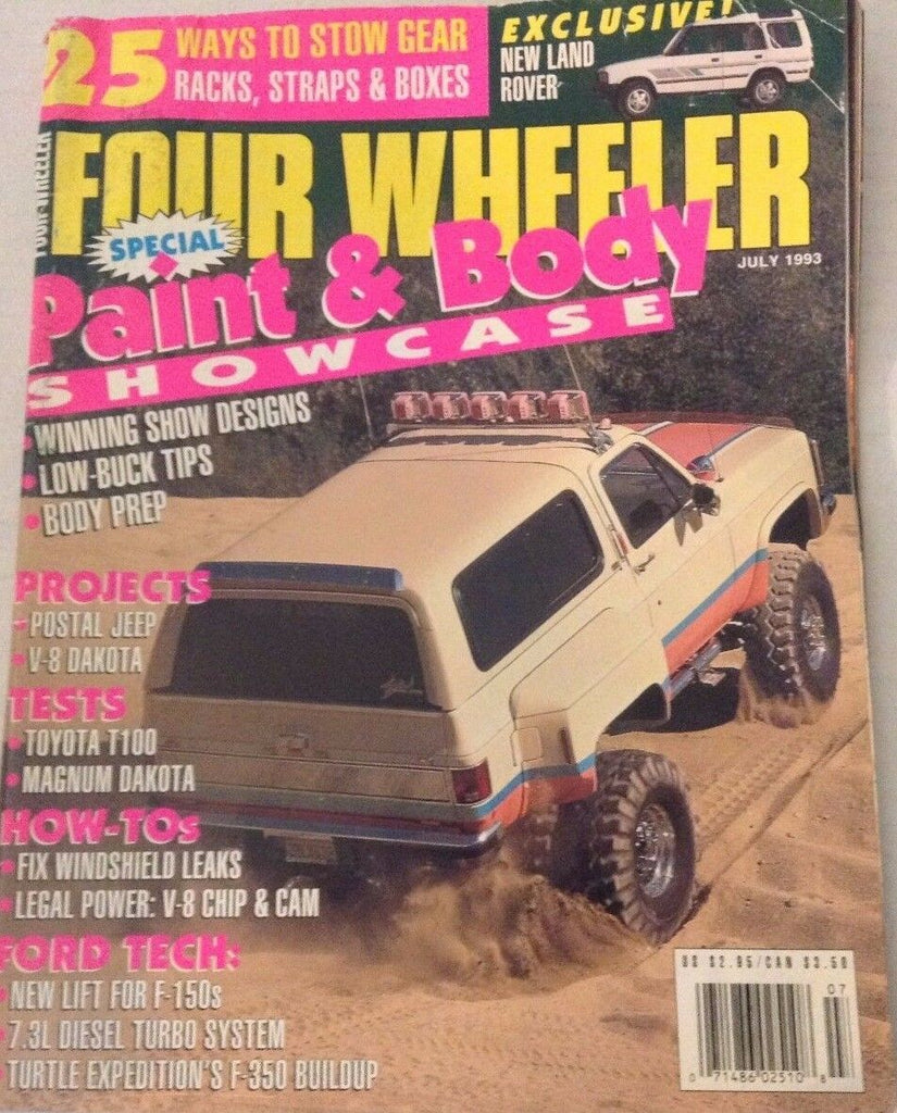 Four Wheeler Magazine Postal Jeep V-8 Dakota July 1993 080217nonrh