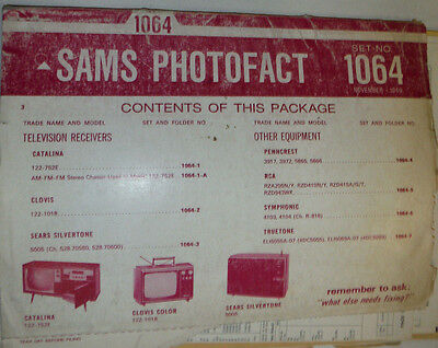 Sams Photofact Magazine Catalina & Clovis No.1064 November 1969 030315r2