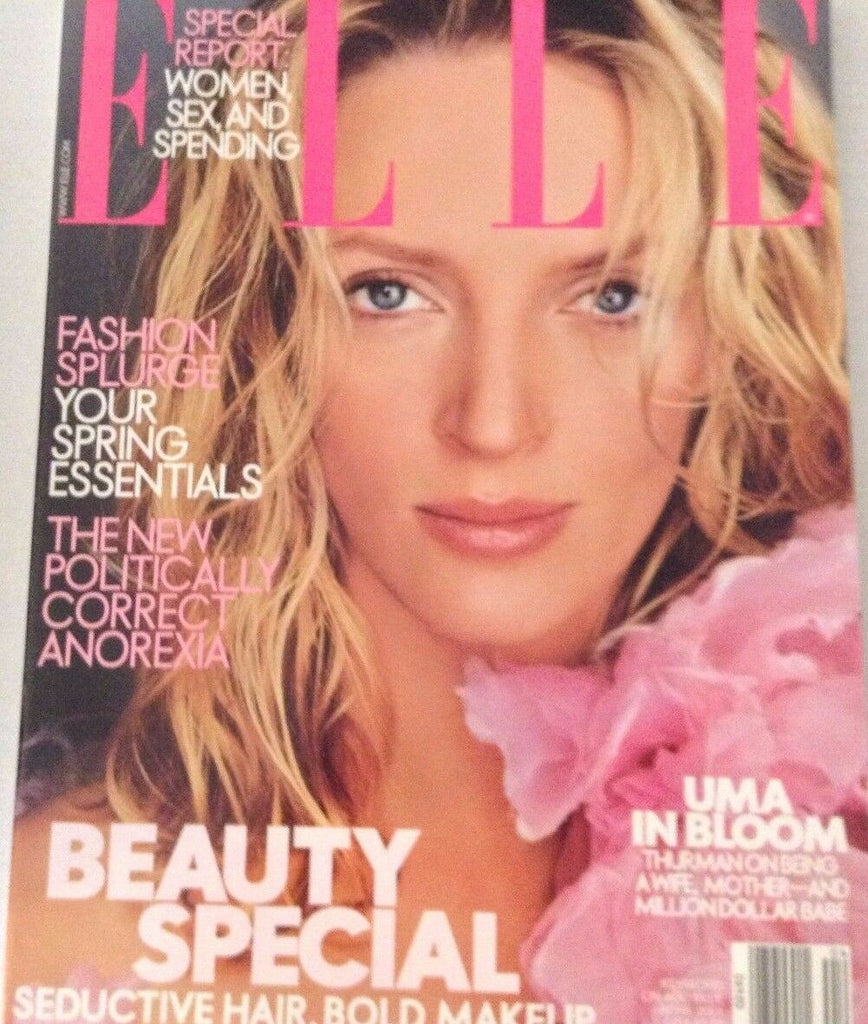 Elle Magazine Uma Thurman In Bloom April 2001 NO ML EXC 072617nonrh