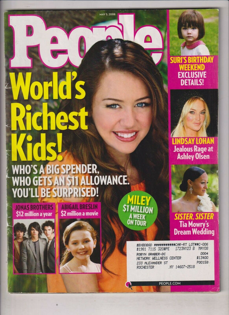 People Mag Miley Cyrus Lindsay Lohan Tia Mowry May 5, 2008 040120nonrh