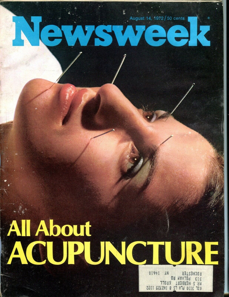 Newsweek Magazine August 14 1972 Accupuncture VG w/ML 051117nonjhe