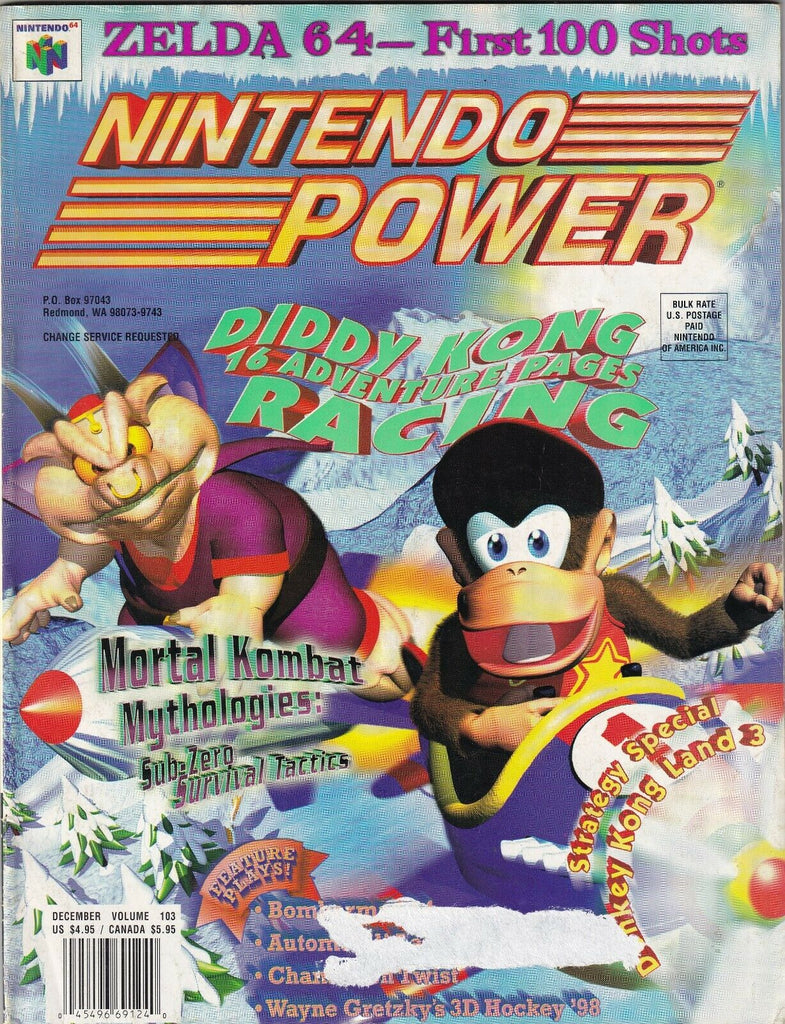 Nintendo Power Mag Diddy Kong Racing Mortal Kombat December 1997 080719nonr