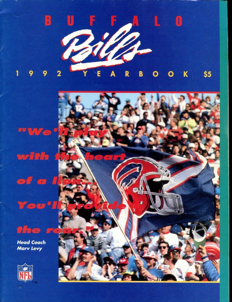 Buffalo Bills 1992 Yearbook Marv Levy EX 010217jhe