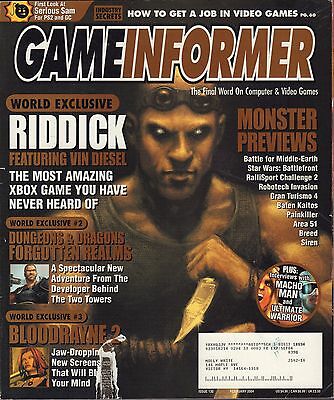 Gameinformer February 2004 Riddick, Serious Sam, Bloodrayne w/ML Gd 081016DBE